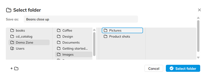 The dialog for saving a checked-out file as a new file