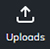 The Uploads icon