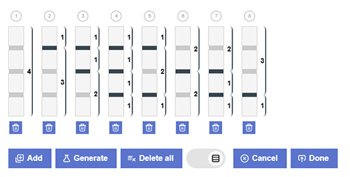 An example of an automatically generated set of partitions
