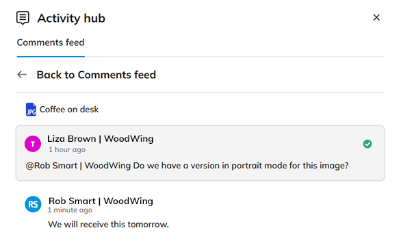 Viewing the thread of a comment