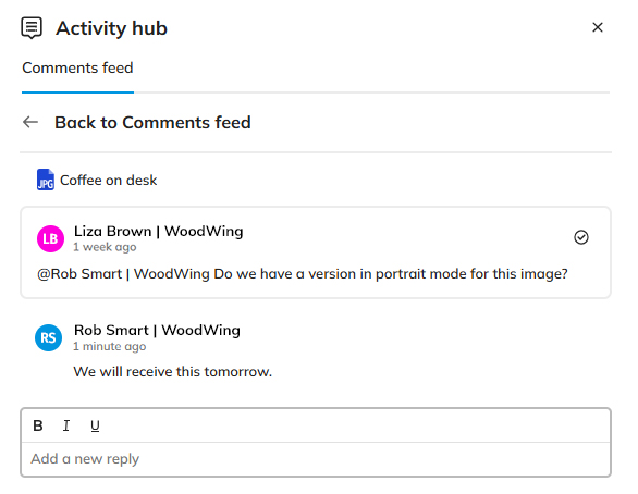 Viewing the thread of a comment