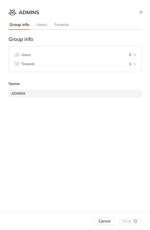 Editing the group info