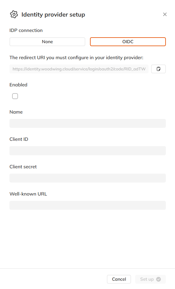 Setting up an OIDC connection