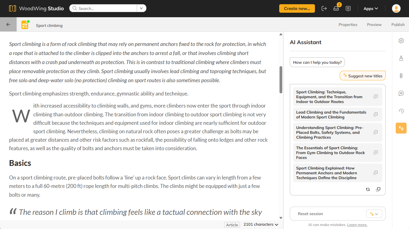 The AI Assistant in Studio