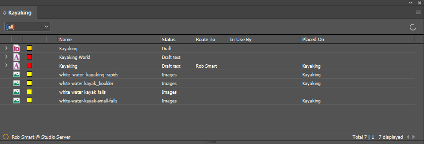 The Dossier panel of a specific Dossier