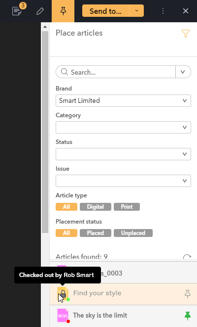 Articles that cannot be placed on a layout can now be recognized.