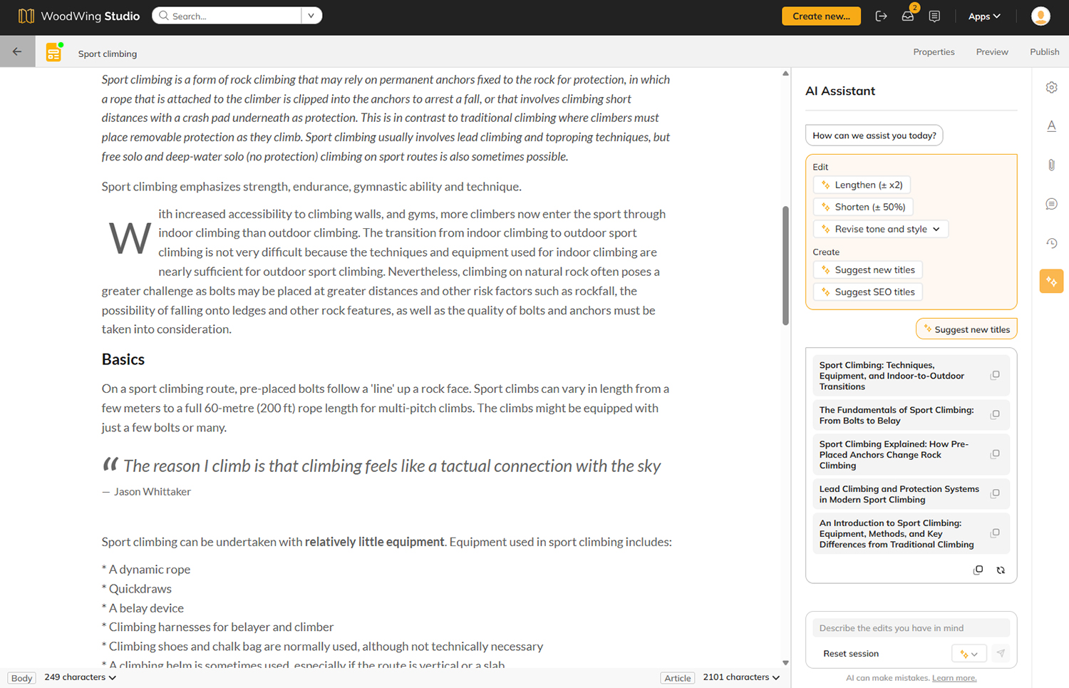 The AI Assistant in Studio