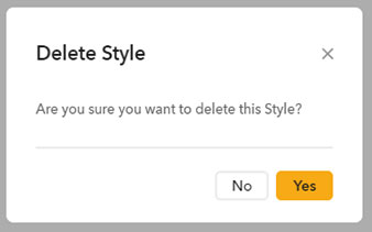 The new design of a confirmation dialog