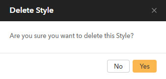 The old design of a confirmation dialog
