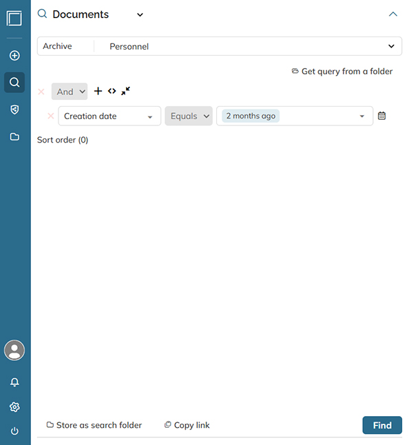 The Advanced Search page.