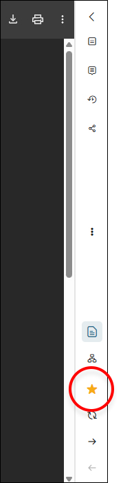 The icon for marking a document as favorite
