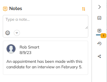The Notes panel