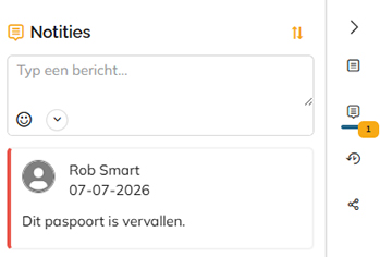 Het Notitie paneel
