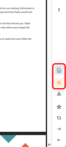 Iconen in de werkbalk verschijnen wanneer een document een origineel bestand bevat of versie-informatie bevat