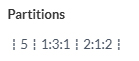 The partitions field