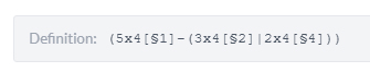 The Definition field and Copy button
