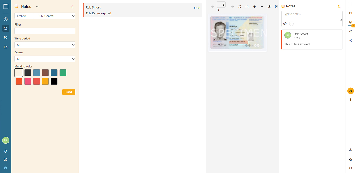 The search results page when using the Find option