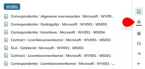 Het icoon voor het openen van het Zoekopdracht uitbreiden paneel