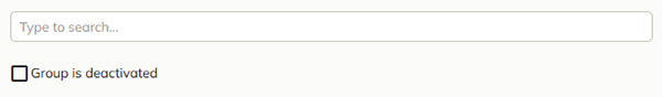 The options for filtering the Groups page