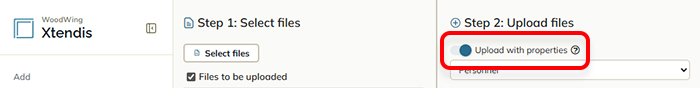 The Upload with indexes option on the Add files page