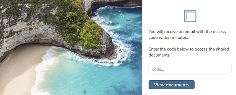 Entering the received access code