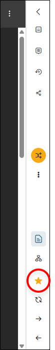 The Favorites icon in the vertical toolbar