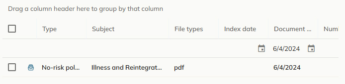 An example of filtering columns