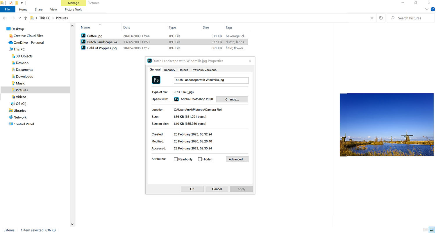 Kenmerken in Windows