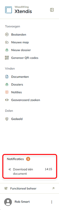 Meldingen getoond op de Startpagina