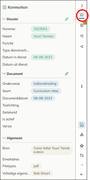 De Toon kenmerken optie