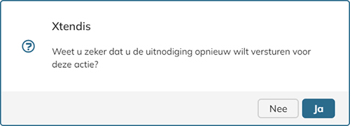 Er verschijnt een bevestigingsbericht wanneer u een document opnieuw verstuurd