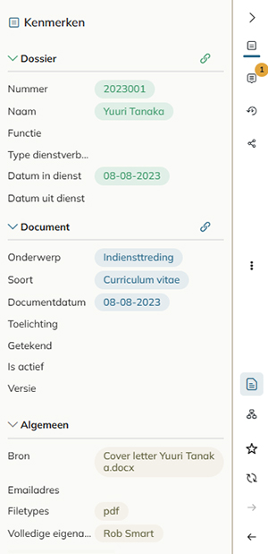 De kenmerken van een document