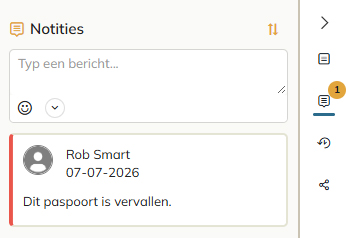 Het Notitie paneel