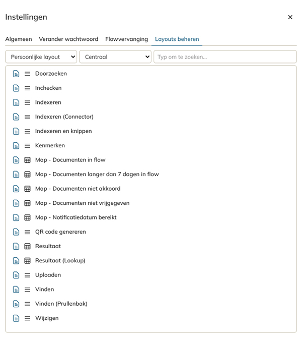 De  Algemene instellingen