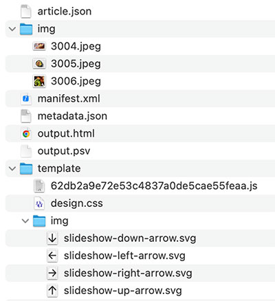 A publish package containing all possible export formats